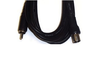 RF Phono to Coaxial Video TV Lead Cable for Retro Games Consoles 2m