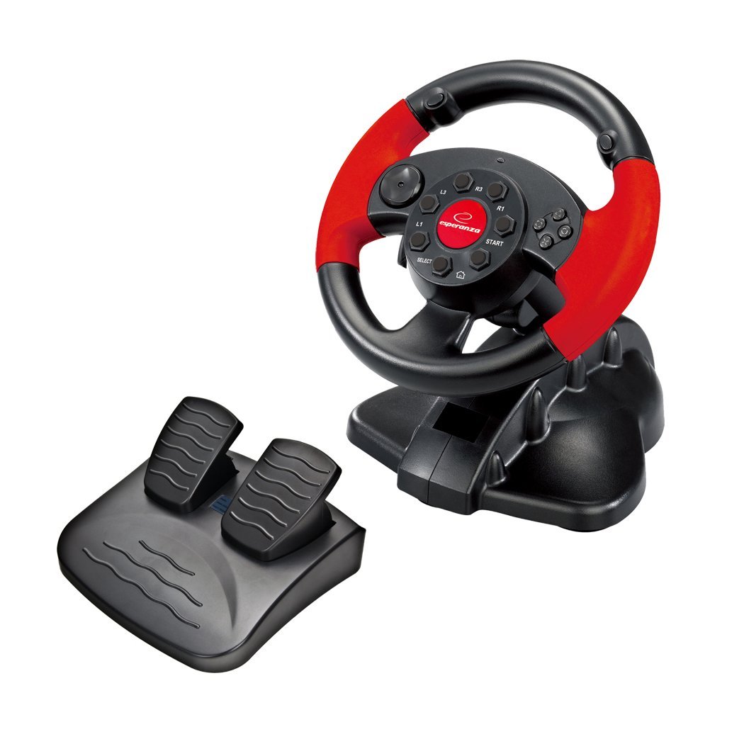 Esperanza High Octane Gaming Racing Wheel with pedals for PS2, PS3, PC