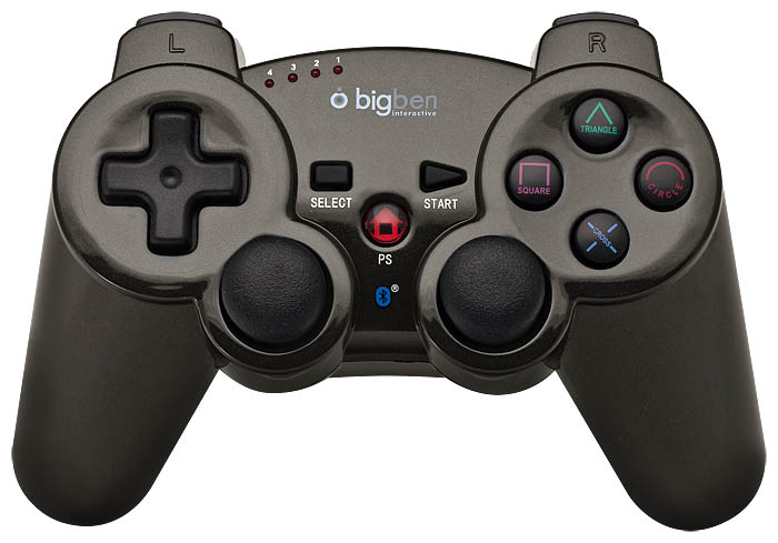 Big Ben Metallic Pad SIXAXIS Bluetooth Χειριστήριο για το PS3 σε Μαύρο Χρώμα (PS3PADMETALBT)