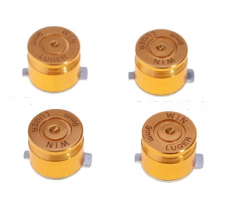 Aluminium Bullet Button for PS3 / PS4 - Gold (OEM)