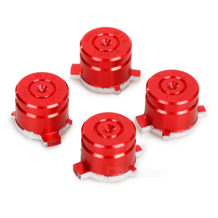 Aluminium Bullet Button for PS3 / PS4 - Red (OEM)