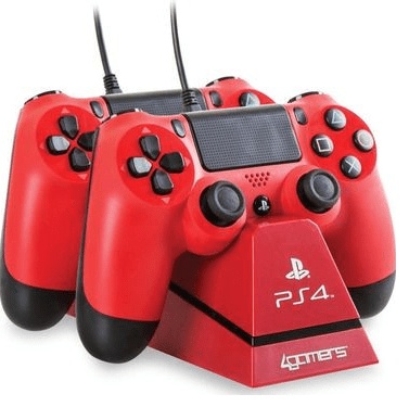 4Gamers Dual Charge 'N' Stand Red PS4