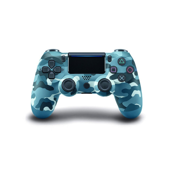 MeetIDEA DoubleShock Bluetooth Wireless Controller for PlayStation 4, Blue Camouflage 13 0679264205881