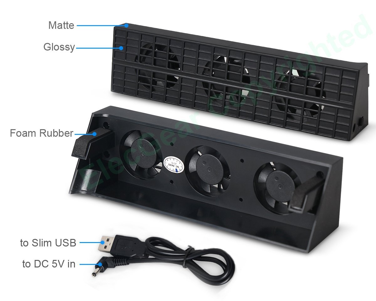 Dobe Super Cooling Fan System with 3 fans for PS4 Slim