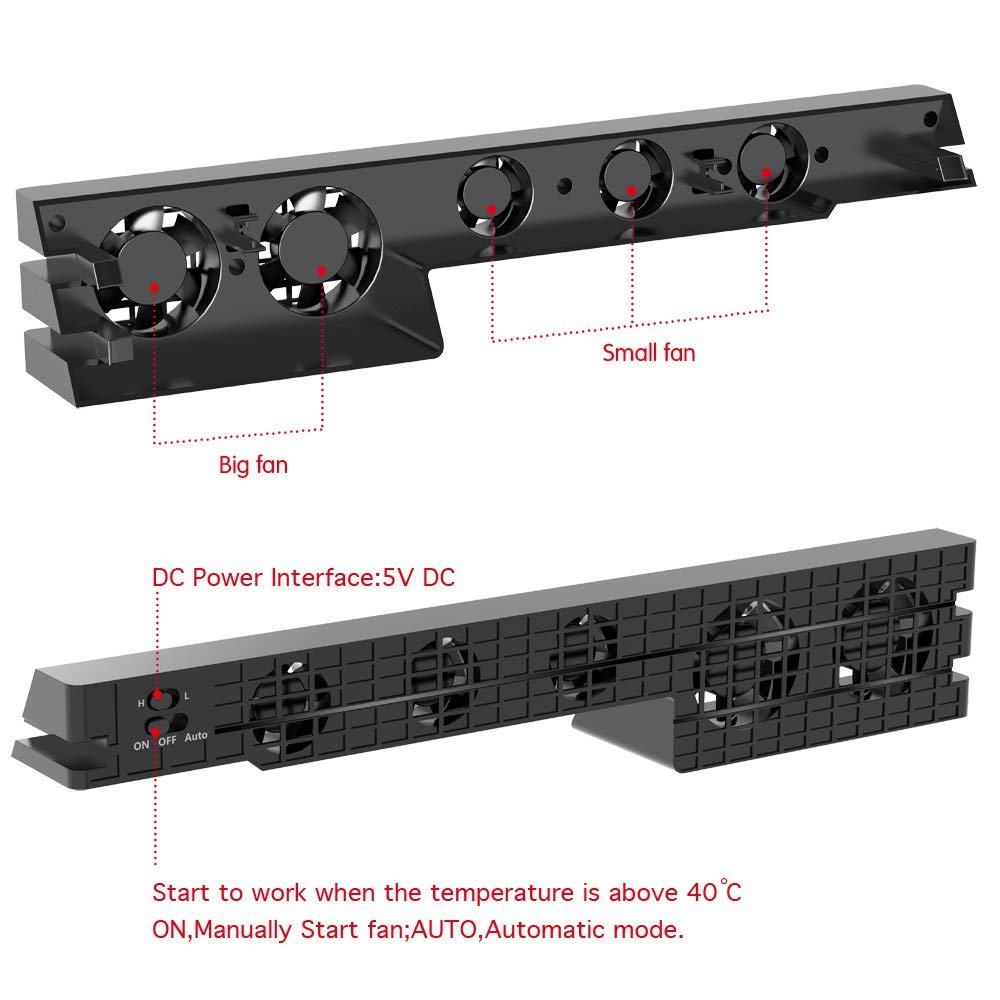 Dobe Super Cooling Fan System with 5 fans for PS4 Pro