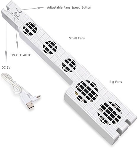 Dobe Super Cooling Fan System with 5 fans for PS4 Pro - White