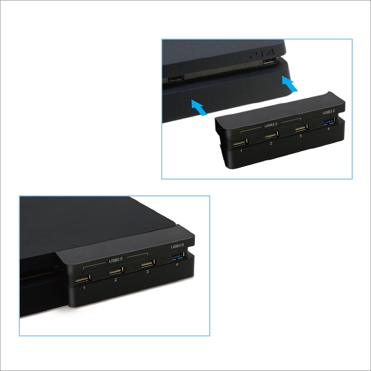 Dobe Usb Hub 4 Θυρών για PS4 Slim Gaminig Console