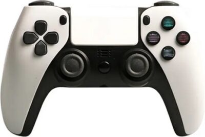 Double 4 Motor Vibration Wireless Controller for PS4 White