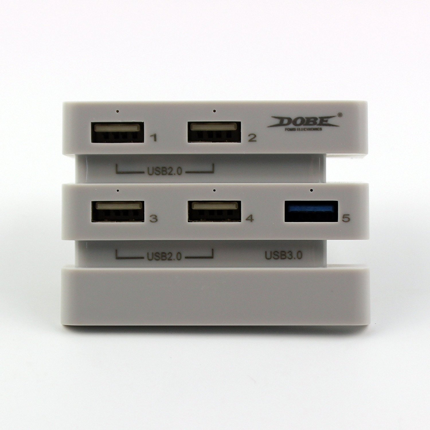 Mcbazel DOBE High Speed 2 to 5 Port 2 3 USB HUB Cable Adapter for PS4 Pro - White