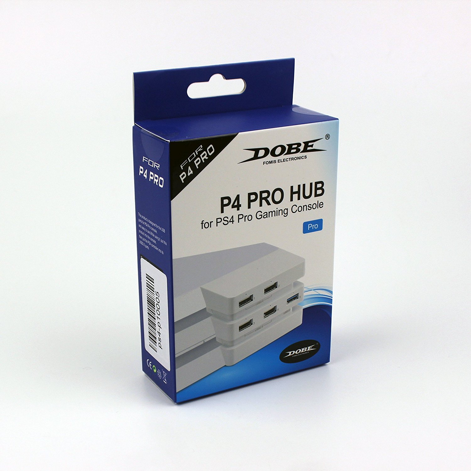 Mcbazel DOBE High Speed 2 to 5 Port 2 3 USB HUB Cable Adapter for PS4 Pro - White