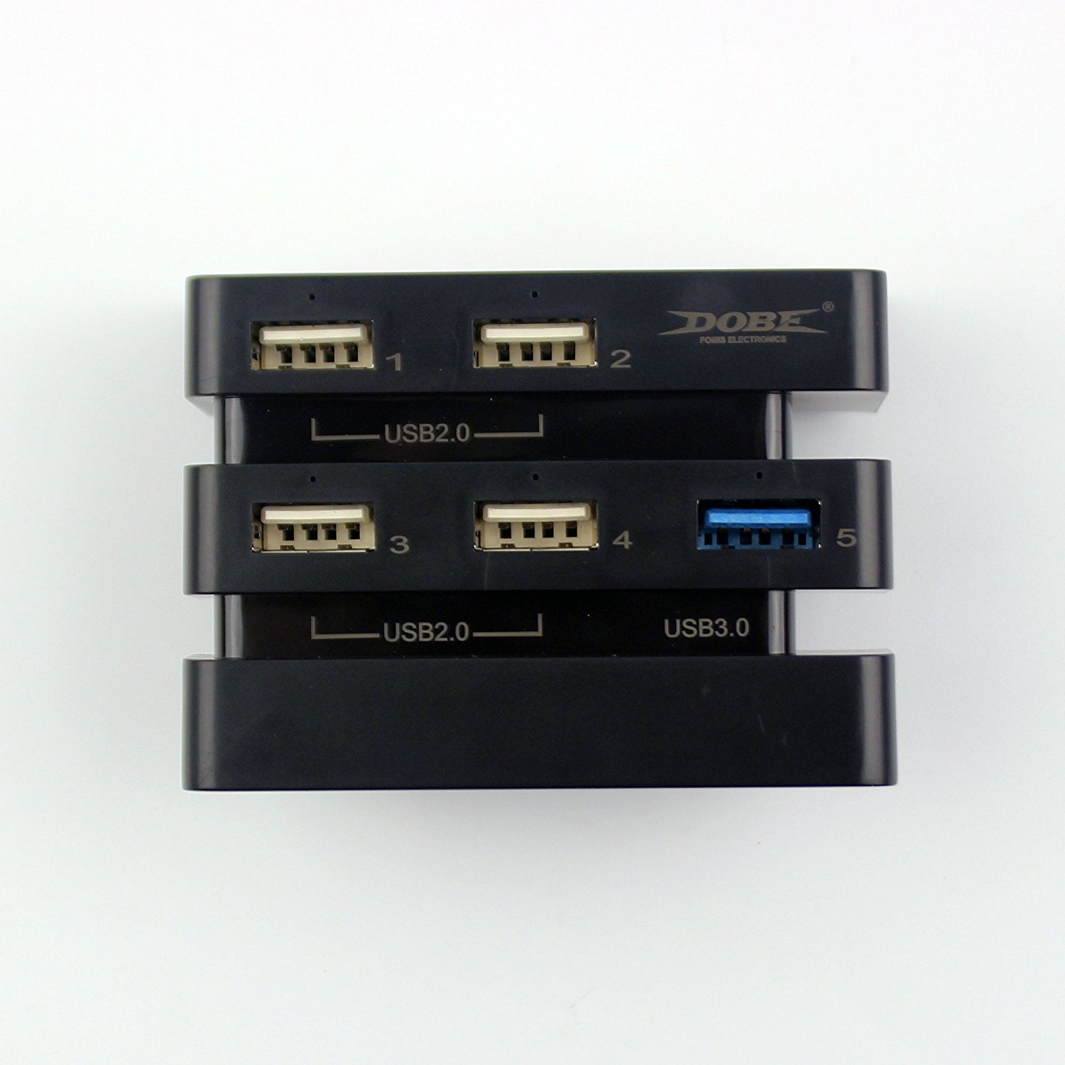 Mcbazel DOBE High Speed 2 to 5 Port 2 3 USB HUB Cable Adapter for PS4 Pro - Black