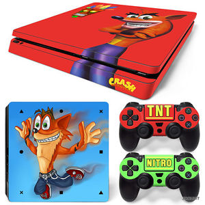 Crash Bandicoot Full Body Skin Sticker Set for PlayStation 4 Slim (OEM)