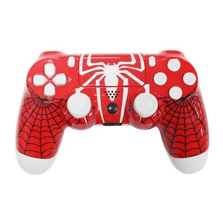 PS4 Wireless Controller (Red Spider) with Analog Sticks, 6-Axis Motion Sensor & Charging Cable