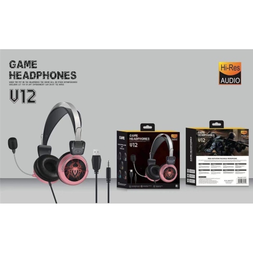 XANADU V12 GAMING HEADPHONE HI FI AUDIO EXTERNAL MIC (Spider)
