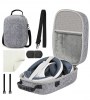 QYCHHJ Hard Carrying Case for PlayStation VR2 All-in-One VR Gaming Headset and Touch Controllers, Portable Travel Cover Storage Bag with Shoulder Strap & Lens Cloth for PS VR2 Accessories, Gray