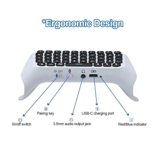 JYS wireless mini keyboard for playstation 5 controller Dual sense edge 5565131353432