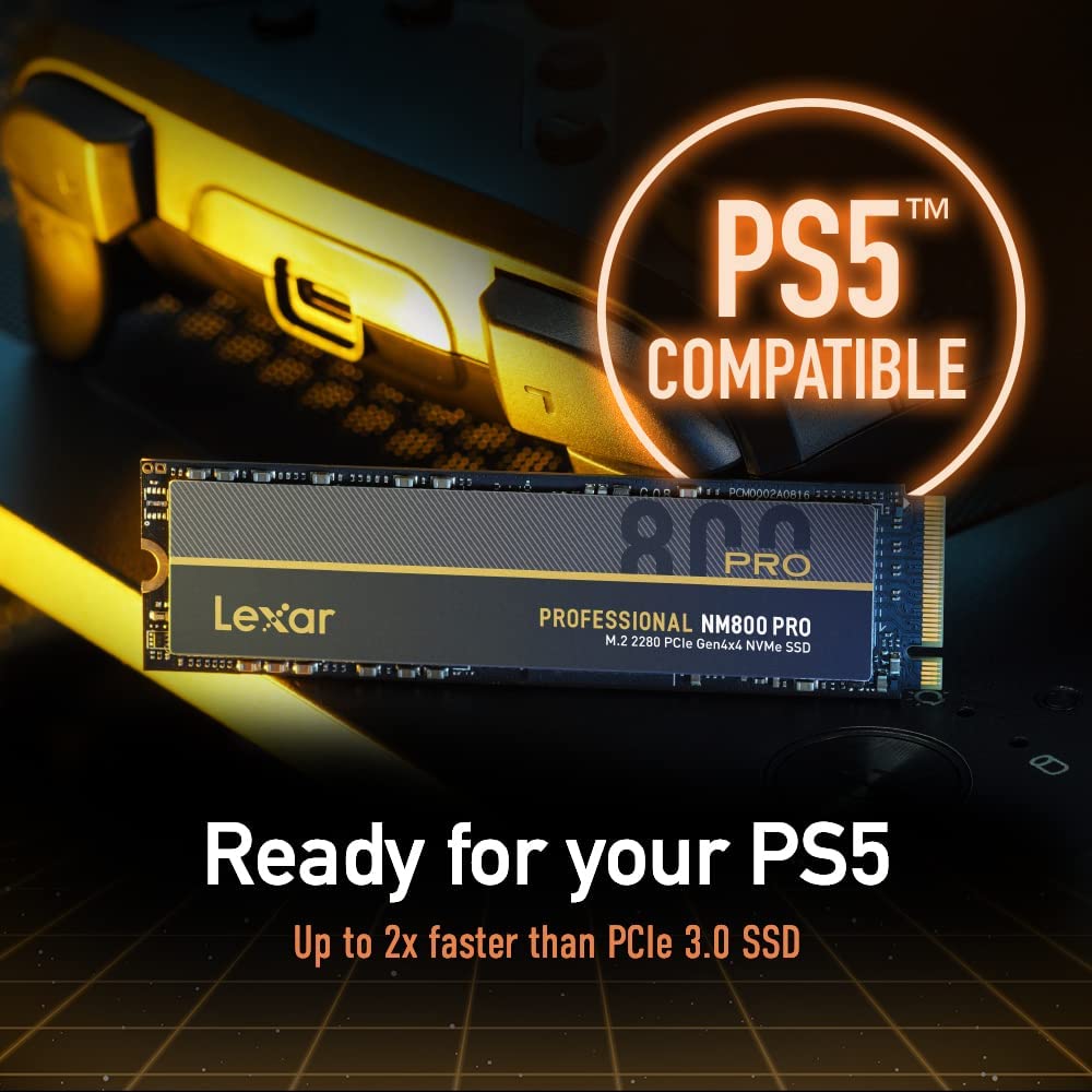 Για PS5 SSD Lexar Professional 2TB NM800 PRO M.2 2280 PCIe Gen4x4 NVMe SSD for Gamers and Creators