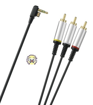 3RCA AV Stereo cable for PSP 2000 & 3000