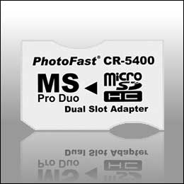 PhotoFast CR-5400 Dual-Slot SDHC MicroSD to MS Pro Duo