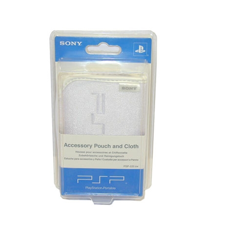 Sony UMD PSP Pouch & Cleaning Cloth with 2 Cleaning Panels (PSP-220 EW)