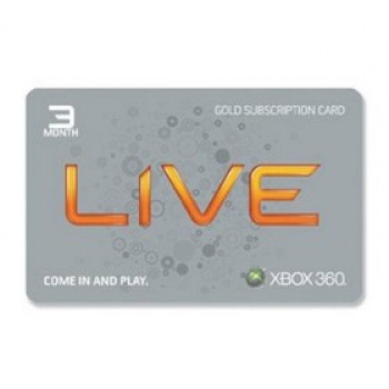 Xbox 360 Live 3 Months Xbox 360 Gold Card