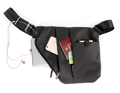 ARCTIC HUNTER crossbody bag XB00041-BK, waterproof, black