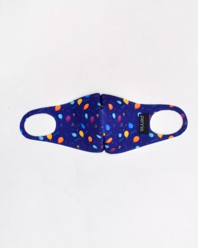 LYCRA CHILDREN'S PROTECTION MASK WITH DOUBLE FABRIC BALLOONS 16X12CM