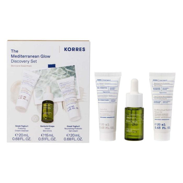 Korres The Mediterranean Glow Discovery Set Skincare Essentials - Hydration & Glow Care Set
