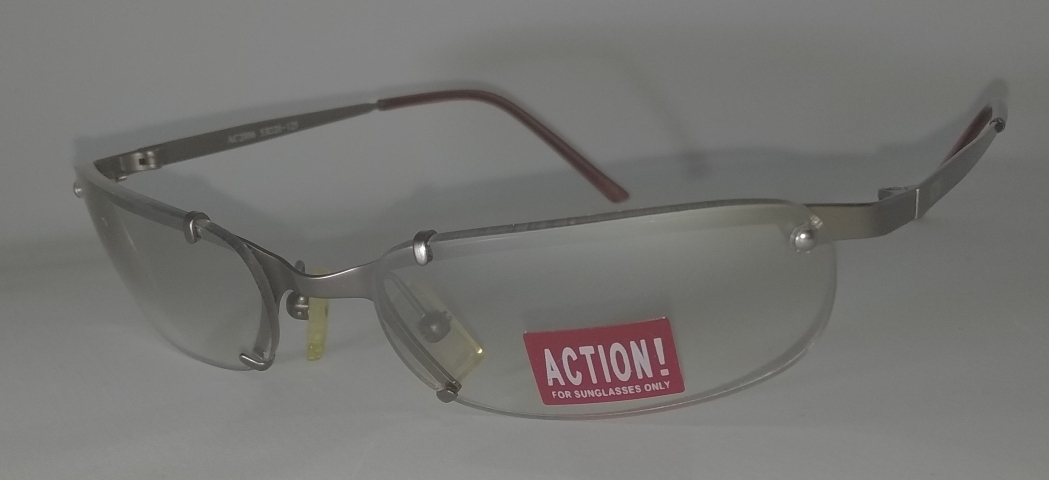 Γυαλιά ήλιου Action AC2006 53 20-125 με ανοιχτόχρωμοι φακούς και μεταλλικό γκρι σκελετό  & καφέ  (OEM)