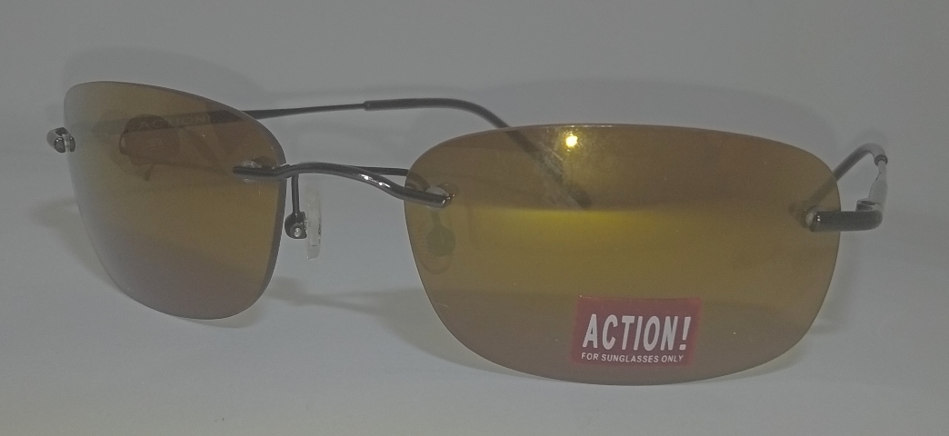 Γυαλιά ήλιου Action AC2046 C01 με καφέ φακούς και μεταλλικό μαύρο σκελετό (OEM)