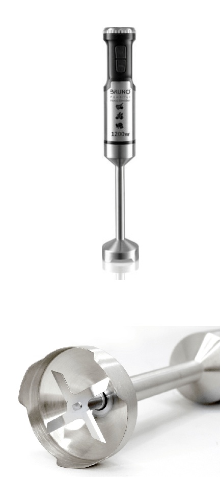 BRUNO 1200W Hand Blender with Stainless Steel Rod (BRN-0092) (Silver)