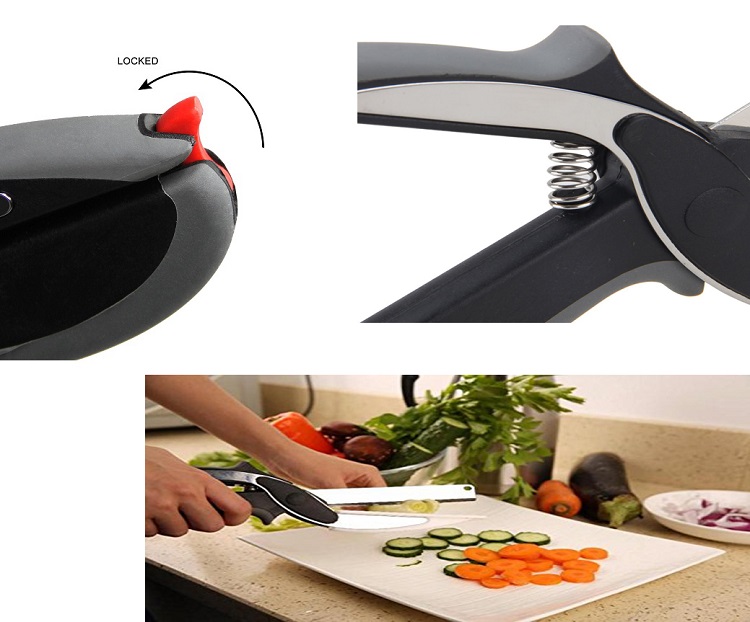 Μαχαίρι με Επιφάνεια Κοπής 2 σε 1 Clever Cutter (oem)