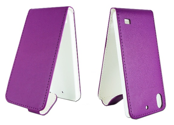 Leather Flip Case for Huawei Ascend G620s Purple (ΟΕΜ)