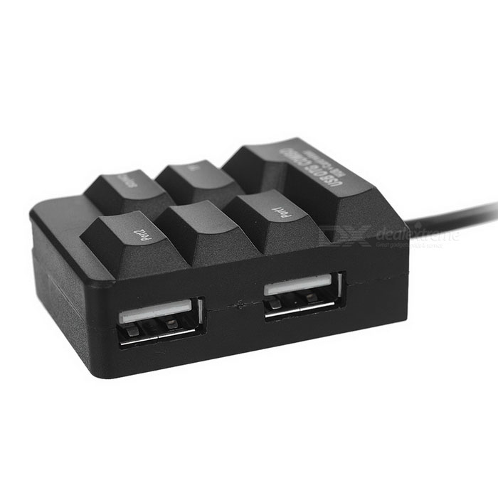 2 σε 1 USB 2 / Micro USB OTG SD / TF Card Reader + USB 2 2-Port Hub - Black Cwxuan