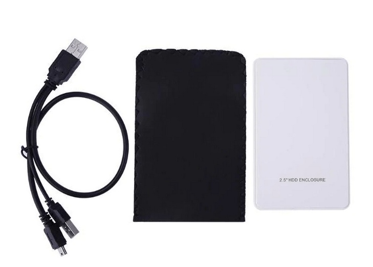 Εξωτερική θήκη σκληρού δίσκου 2.5in IDE USB 2 Ασπρη για Win7/Win8/Win10/Mac OS (ΟΕΜ)(BULK)