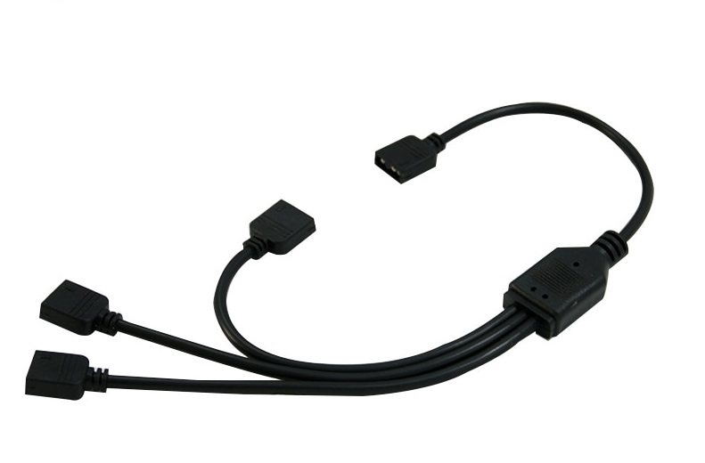 5V 3-Pin Addressable RGB 3-Port Hub Splitter for ASUS AURA, GIGABYTE, MSI & ASRock Fan (OEM)