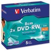 Verbatim MiniDVD-RW 2x 1.4GB 30Min 8cm Printable (5-Pack) Verbatim MiniDVD-RW 2x 1.4GB 30Min 8cm Printable (5-Pack)
