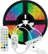Rixme Ταινία LED Τροφοδοσίας 12V RGB Μήκους 5m Σετ με Τηλεχειριστήριο και Τροφοδοτικό Τύπου SMD5050