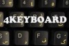 Kurdish transparent keyboard stickers yellow Kurdish transparent keyboard stickers yellow