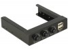 Front Panel 3 5inches με 3 Διακόπτες Ελέγχου Ανεμιστήρων και 2 Θύρες USB 2 DELOCK 62714