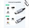 Ugreen 80805 1μετρο USB type C to USB B 2 Printer Cable US370 10080805 Ugreen 80805 1μετρο USB type C to USB B 2 Printer Cable US370 10080805