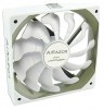 LC-POWER 120mm White PWM Case Fan with Silicone Frame for Vibration Reduction (LC-CF-120-PRO-White)