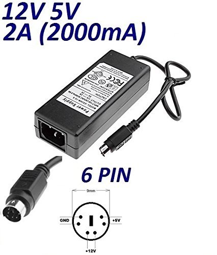 STM 35G AC Adapter for External Hard Drives & LCD Monitors (6-Pin, 12V/5V, 2A) (BULK) (OEM)