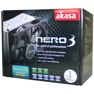 Akasa Nero 3 Ψύκτρα CPU Υψηλής Απόδοσης AKASA AK-CC4013 EP01