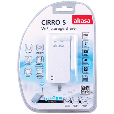 Akasa Διανομέας WiFi για Συσκευές Αποθήκευσης USB AKASA AK-WFS-01