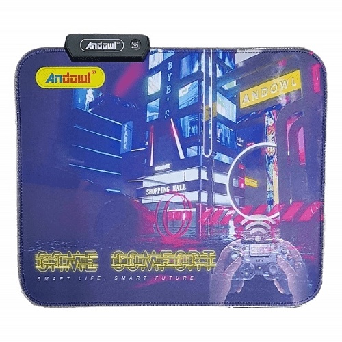Andowl Q-R20 Gaming Mouse Pad (250mm) with RGB Lighting