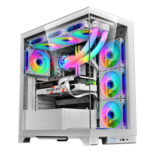 Armageddon E-ATX RGB Transparent Fish Tank Gaming Case (Aquaron Xtreme) (White) (ARMAGGEDDON)