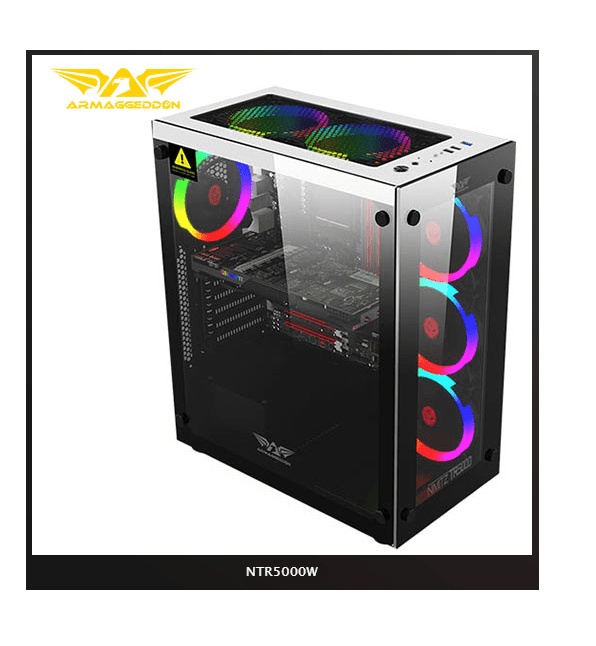 Armageddon Full ATX Gaming Case Nimitz TR5000 (White) (ARMAGGEDDON)