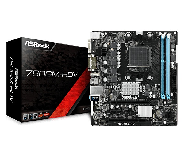 ASROCK 760GM-HDV 90-MXB7U0-A0UAYZ