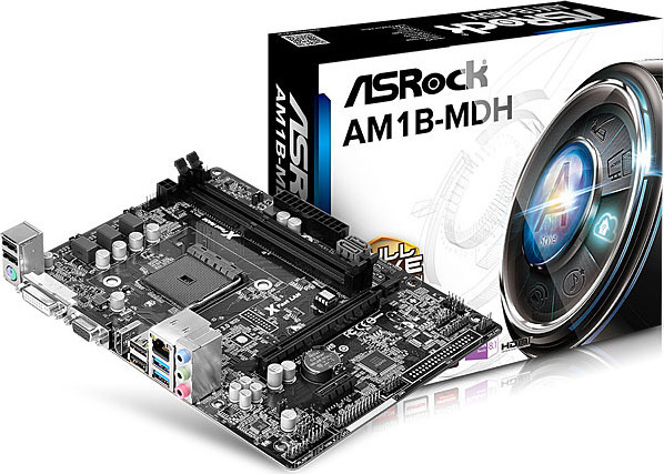 ASRock Motherboard (AM1, DDR3, VGA) (AM1B-MDH)
